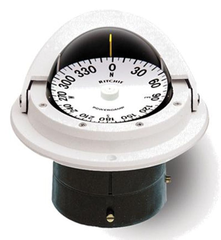 Nedfellbart hvit kompass F82W