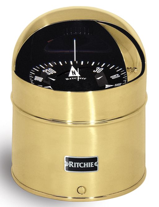 Hovedbilde Pidestallmontert messing kompass- ...