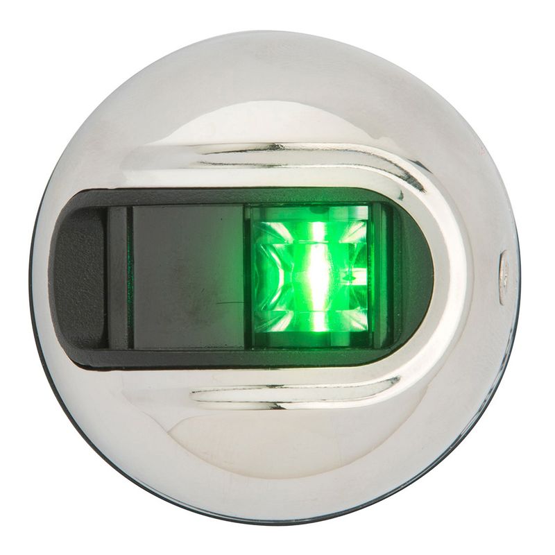 Attwood LED Sidelanterne, Gr?nn (stb), Rustfritt st?l, 2nm