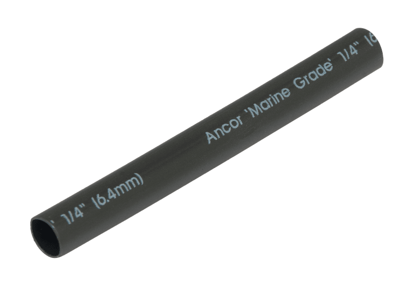 Krympestr?mpe med lim, XLPO, ?6.4mm x 305mm, Svart - 10stk