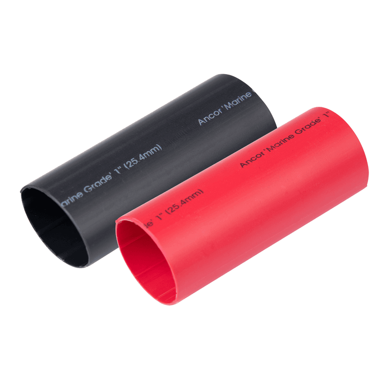 Krympestr?mpe for batterikabel, Svart&R?d, 7.6mm x ?25.4mm