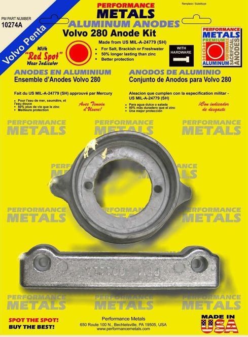 Hovedbilde Volvo Penta 280 komplett Anodesett, Alu