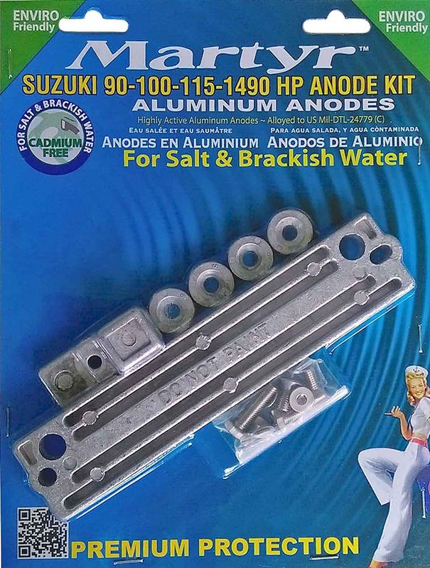 Anodesett f/ Suzuki 90-150, Alu