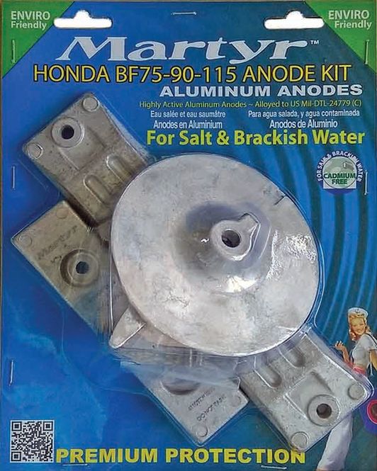 Hovedbilde Anodesett Honda BF75-115, Zink