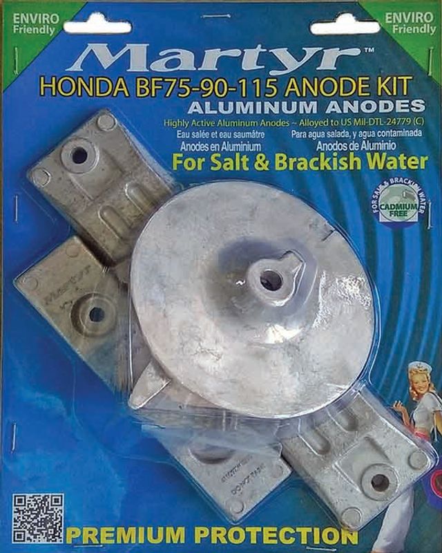 Anodesett Honda BF75-115, Zink