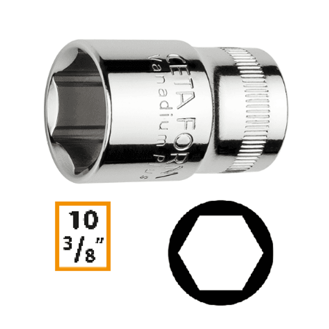 Hovedbilde 3/8'' Pipe, 6 mm, 6-kant