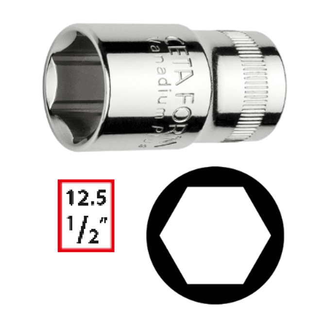 Hovedbilde 1/2'' Pipe, 16 mm, 6-kant