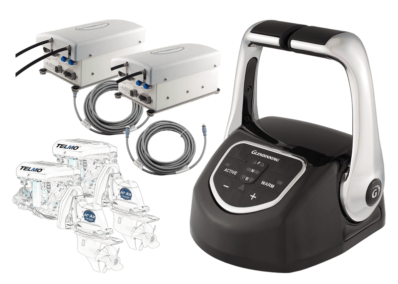Glendinning Genesys Kit, 2 Innenbordsmotorer, Svart-Std-24V